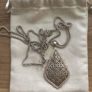 Kendra Scott Tassel Pendant Necklace Silver